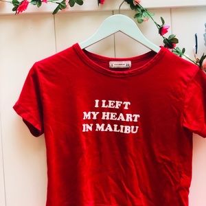 I left my heart in Malibu Summer Crop top